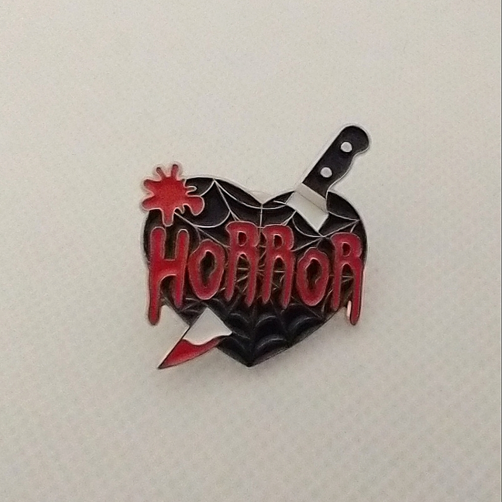 🧁 3/$30 Oh The Horror Stabbing Heart Enamel Pin NEW